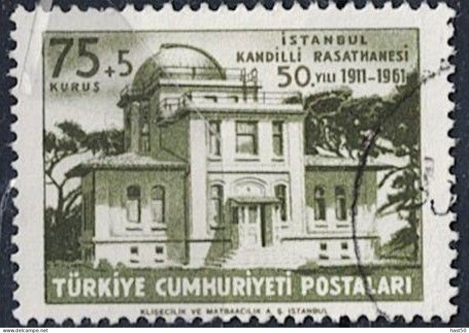 Türkei Turkey Turquie - 50 Jahre Observatorium Von Kandilli (MiNr: 1813) 1961 - Gest Used Obl - Gebruikt