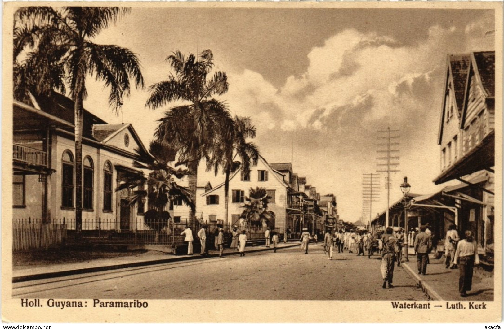 PC SURINAME PARAMARIBO - WATERKANT - LUTH. KERK (a2642) - Surinam