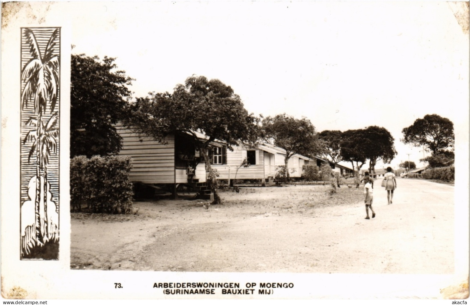 PC SURINAME SURINAAMSE BAUXIET MIJ - ARBEIDERSWONINGEN OP MOENGO (a2626) - Surinam