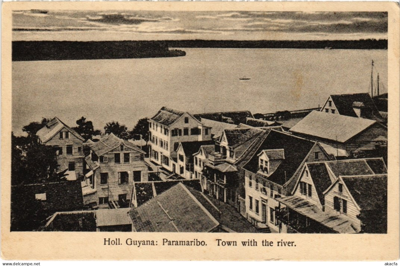 PC SURINAME PARAMARIBO - TOWN WITH THE RIVER (a2614) - Surinam