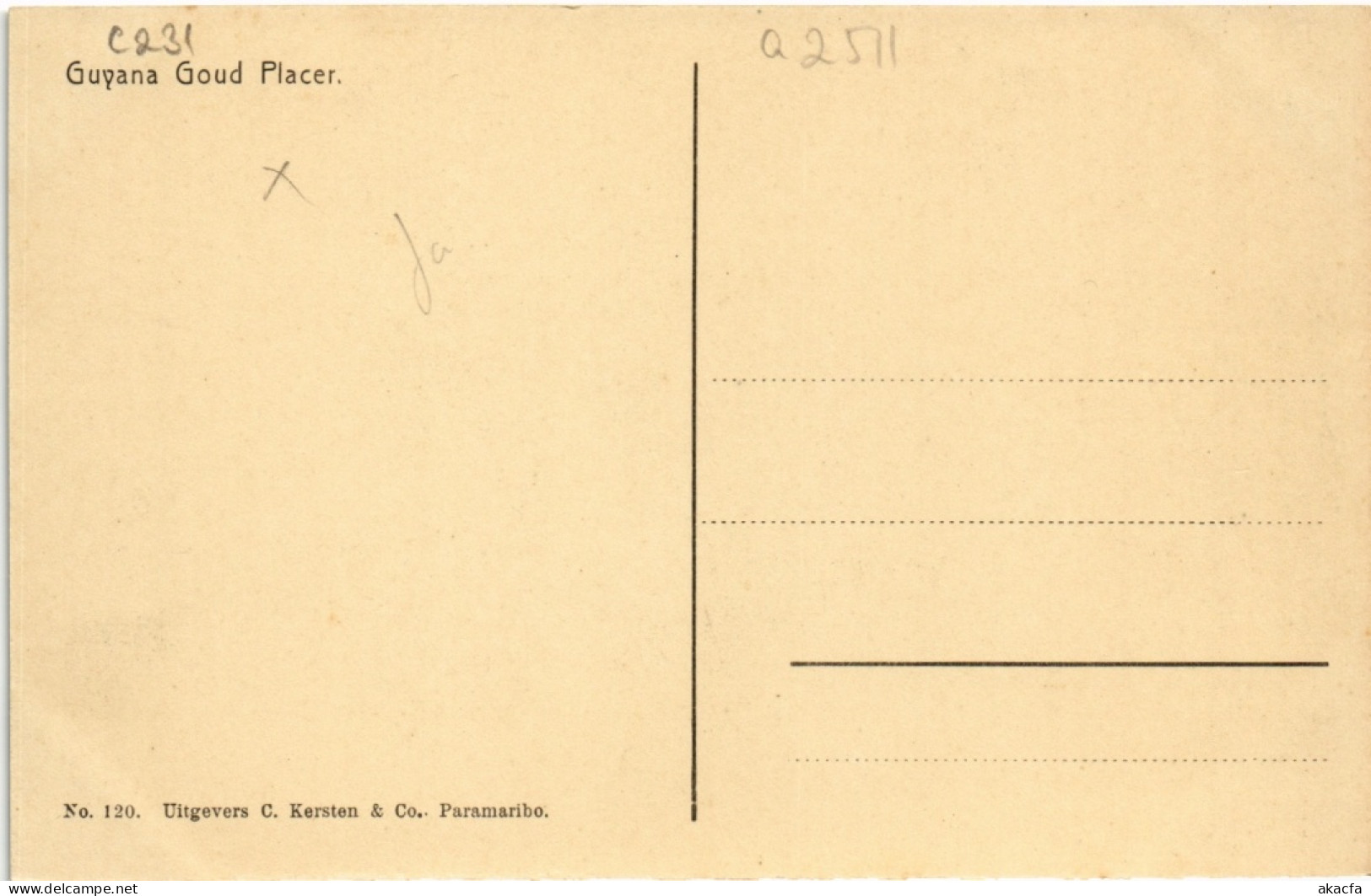 PC SURINAME - GUYANA GOUD PLACER (a2511) - Suriname