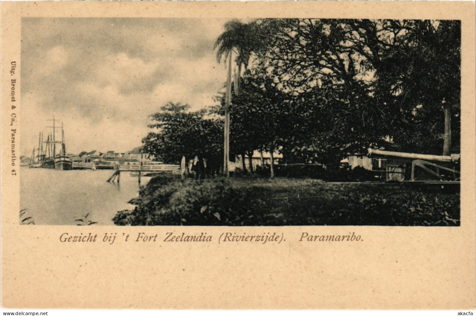 PC SURINAME PARAMARIBO - GEZICHT BIJ 'T FORT ZEELANDIA (a2456) - Surinam