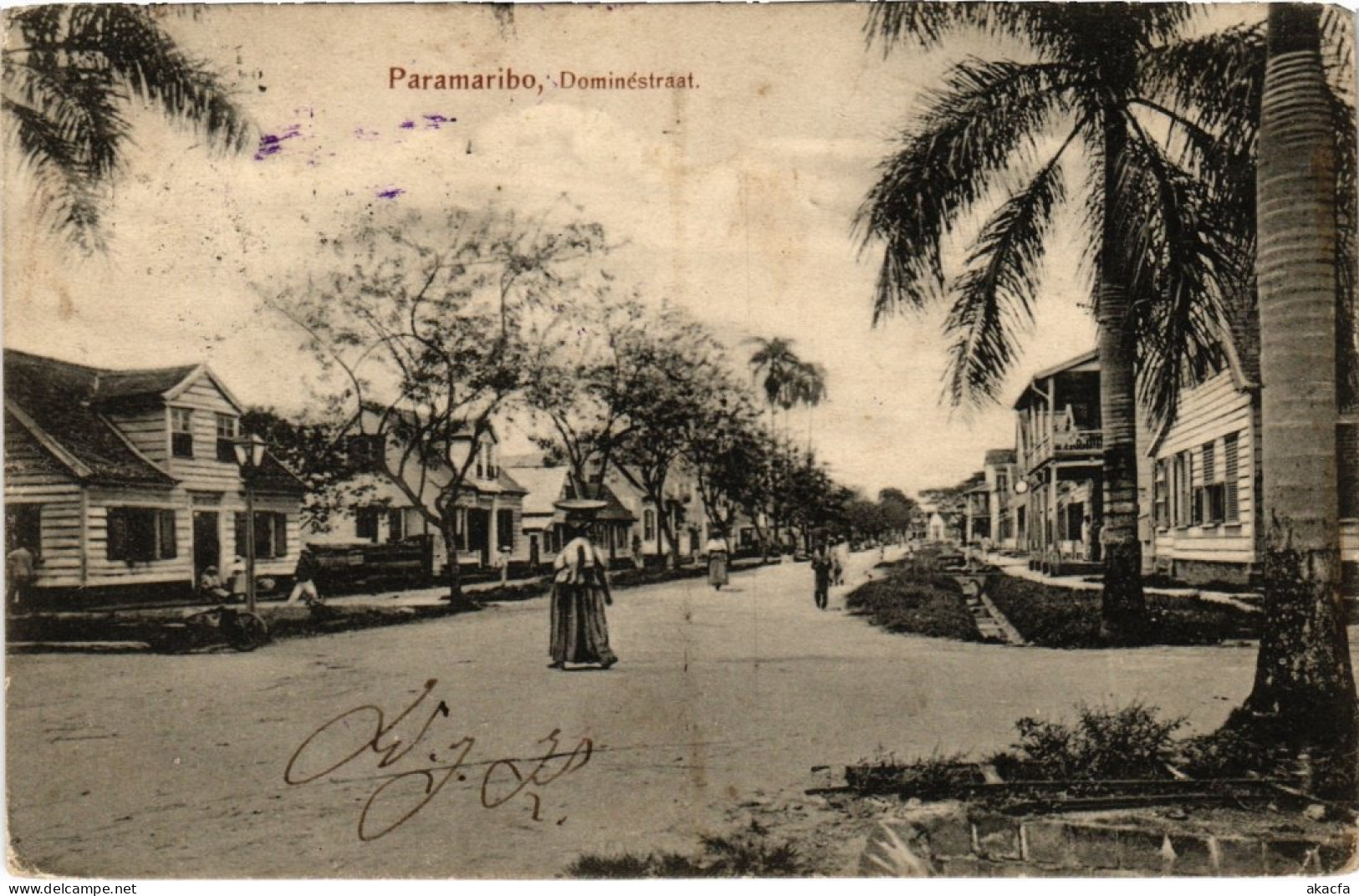 PC SURINAME PARAMARIBO - DOMINÉSTRAAT (a2418) - Surinam