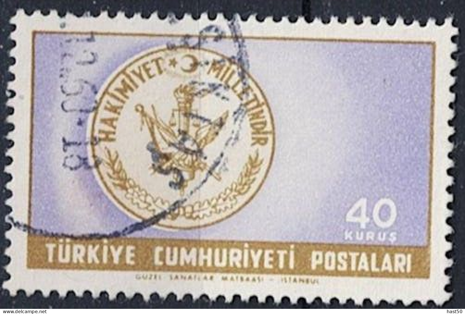 Türkei Turkey Turquie - Abzeichen Der Türkischen Armee (MiNr: 1778) 1960 - Gest Used Obl - Used Stamps