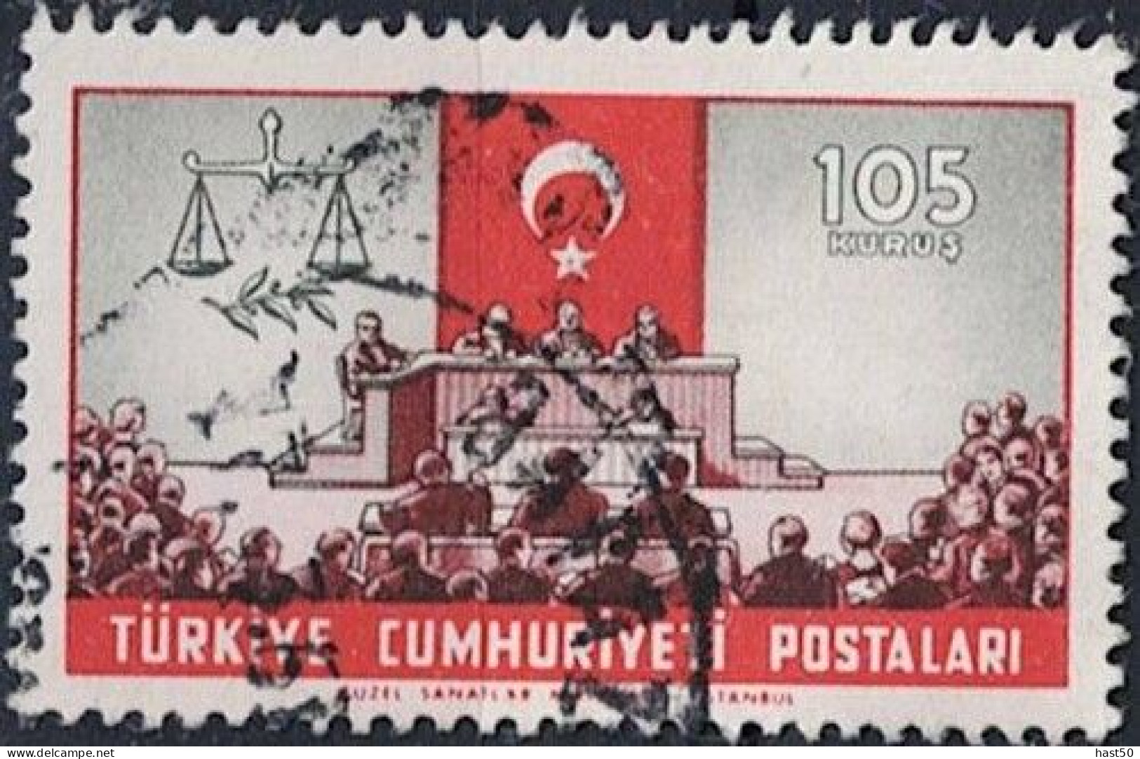 Türkei Turkey Turquie - Gerichtssitzung (MiNr: 1779) 1960 - Gest Used Obl - Oblitérés