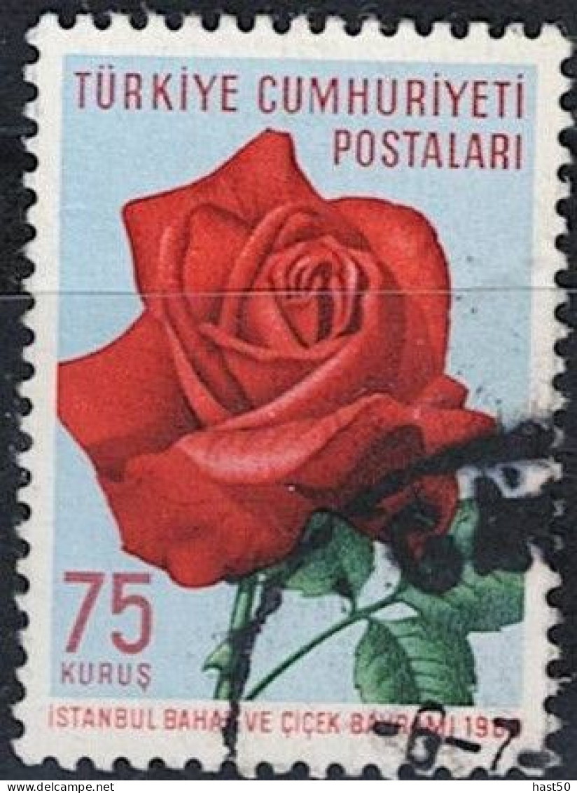 Türkei Turkey Turquie - Edelrose (Rosa Hybr.) (MiNr: 1737) 1960 - Gest Used Obl - Usados