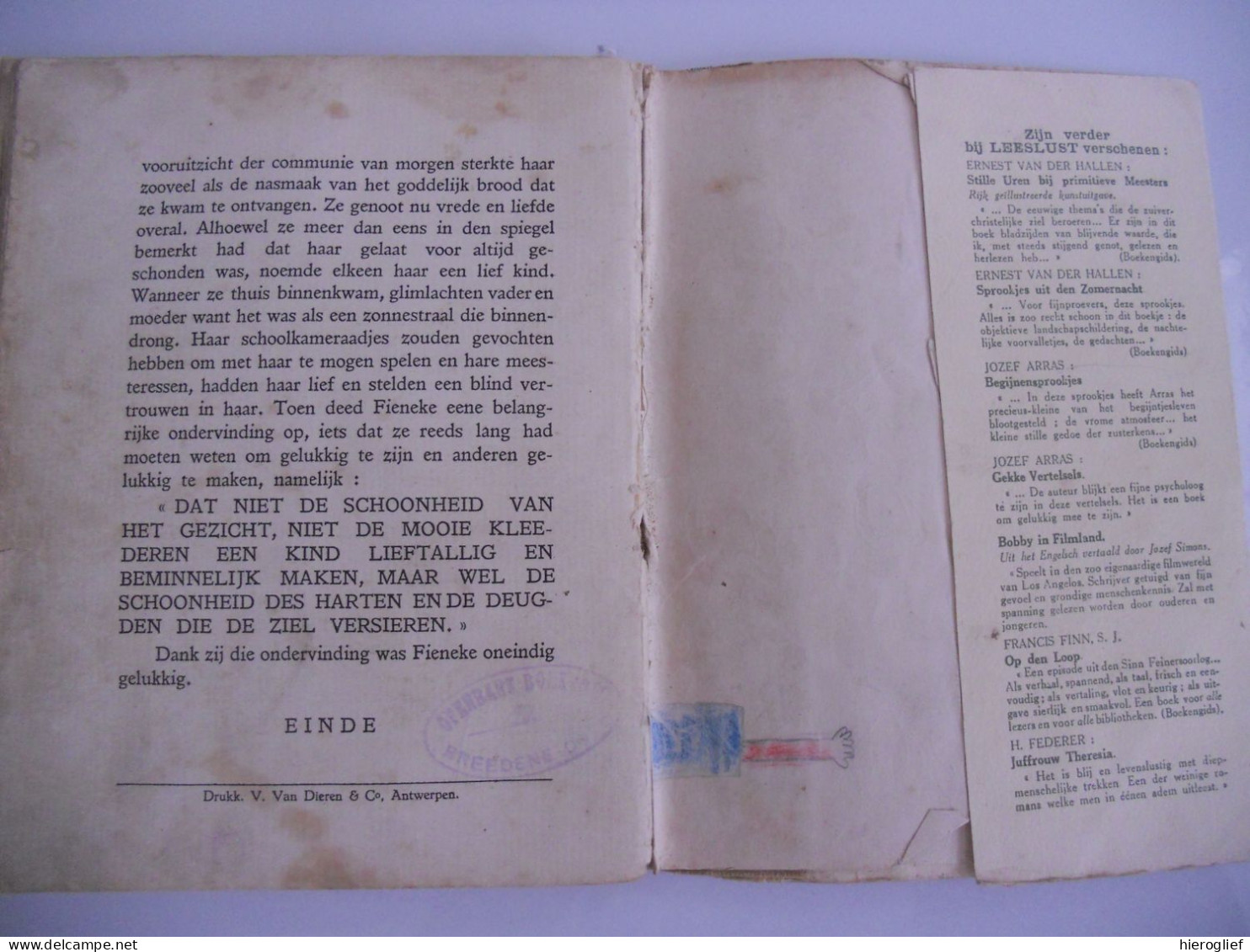 FIENNEKE door Lod. Lavki 1925 pseudoniem van Ludovic Van Winkel ° Heks 1893 + Hasselt 1954 Vlaams limburg