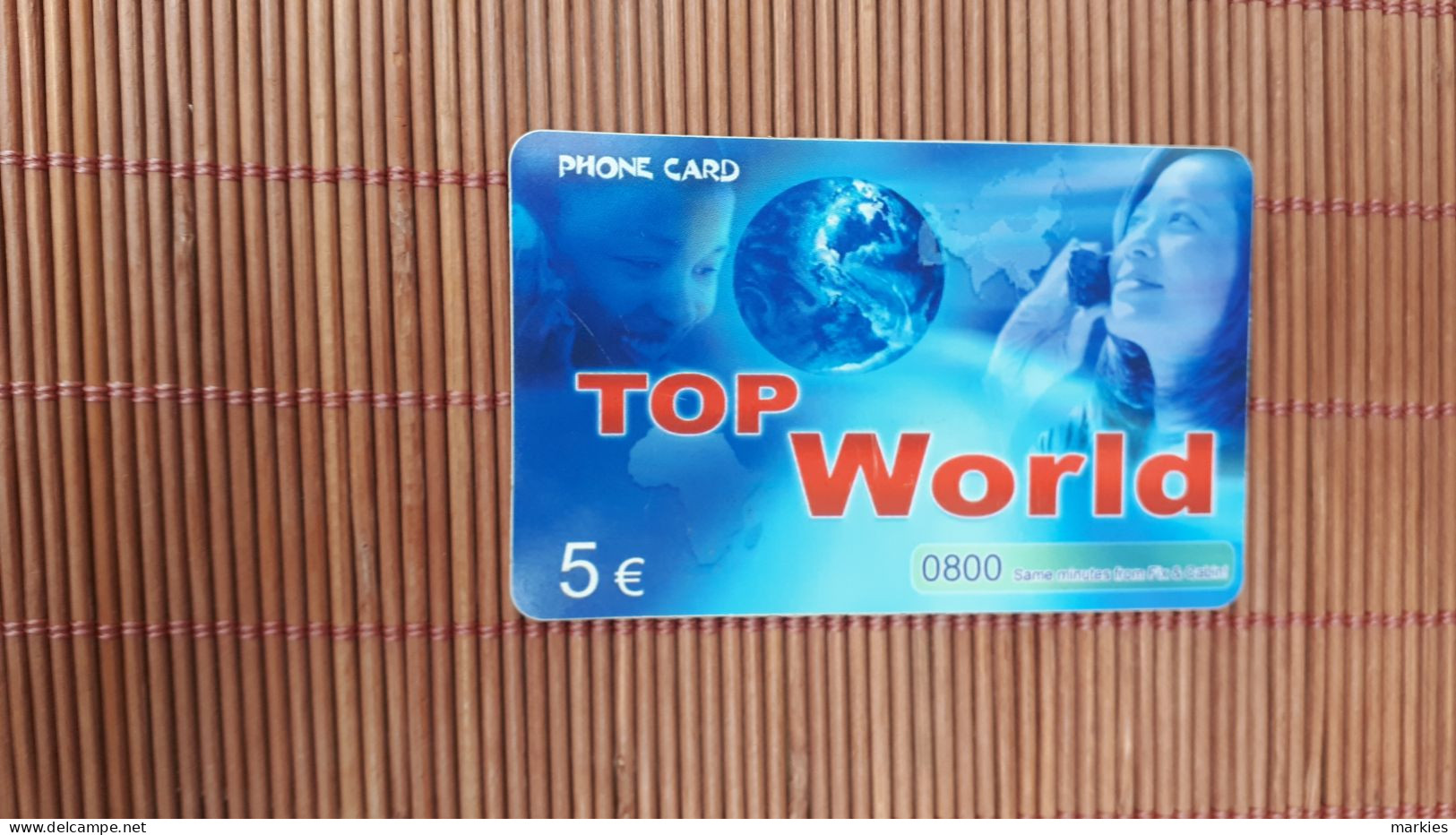 Prepaidcard Top World  Belgium Used  Rare - GSM-Kaarten, Herlaadbaar & Voorafbetaald