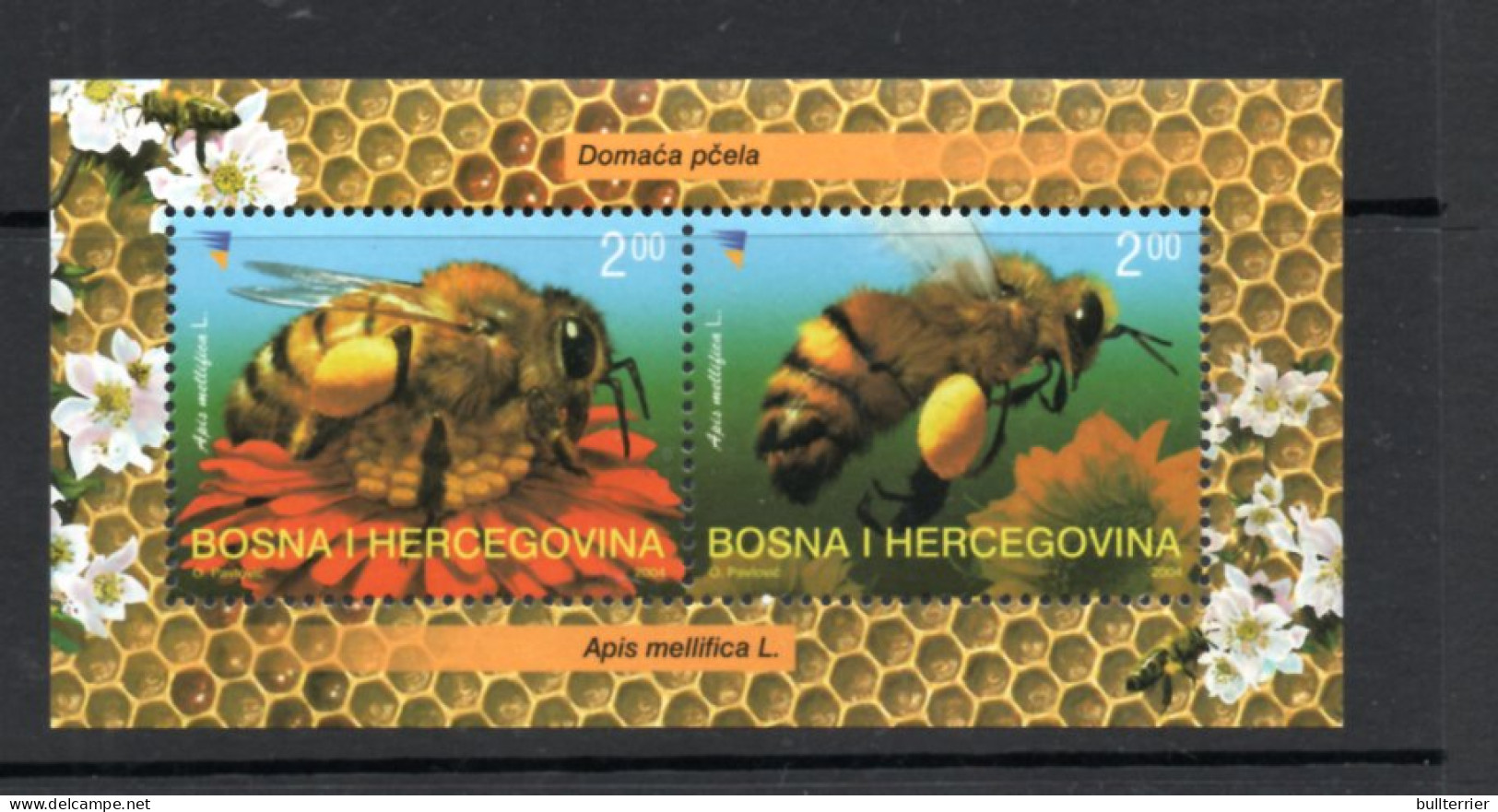 INSECTS - BOSNIA HERZOGOVINA - 2004 -SOUVENIR SHEET  MINT NEVER HINGED , SG CAT £8.75 - Abeilles