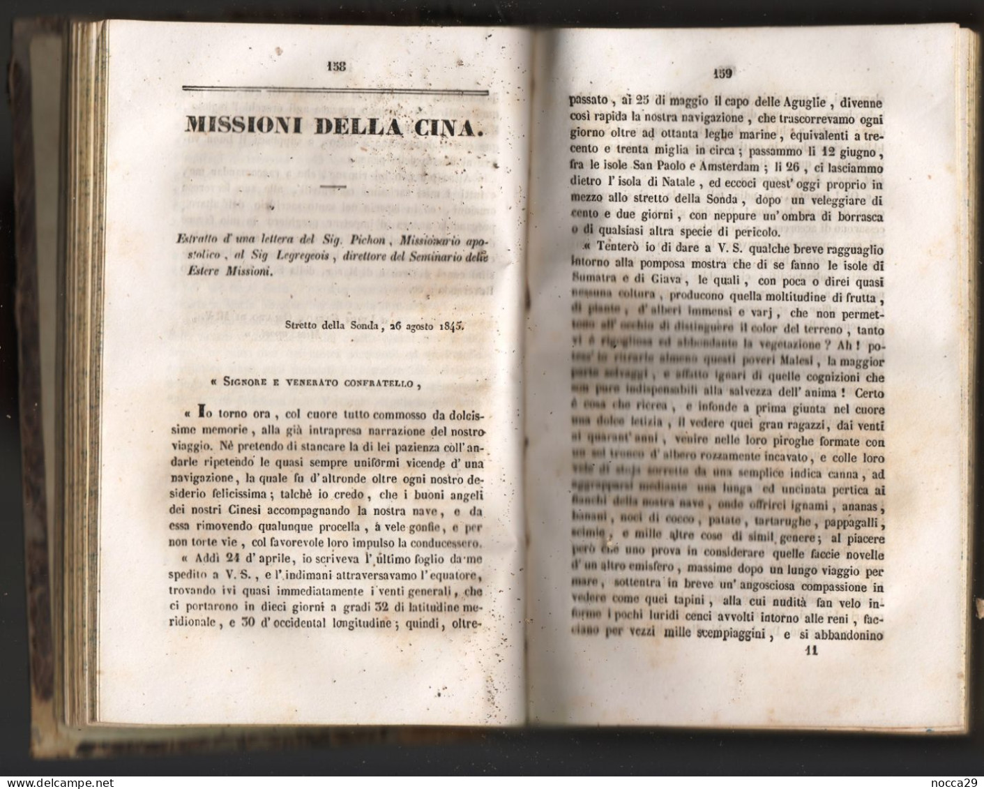 LIBRO DEL 1846 - ANNALI DELLA PROPAGAZIONE DELLA FEDE - TIPOGRAFIA DE BONIS - NAPOLI - 721 PAGINE NUMERATE (STAMP301)