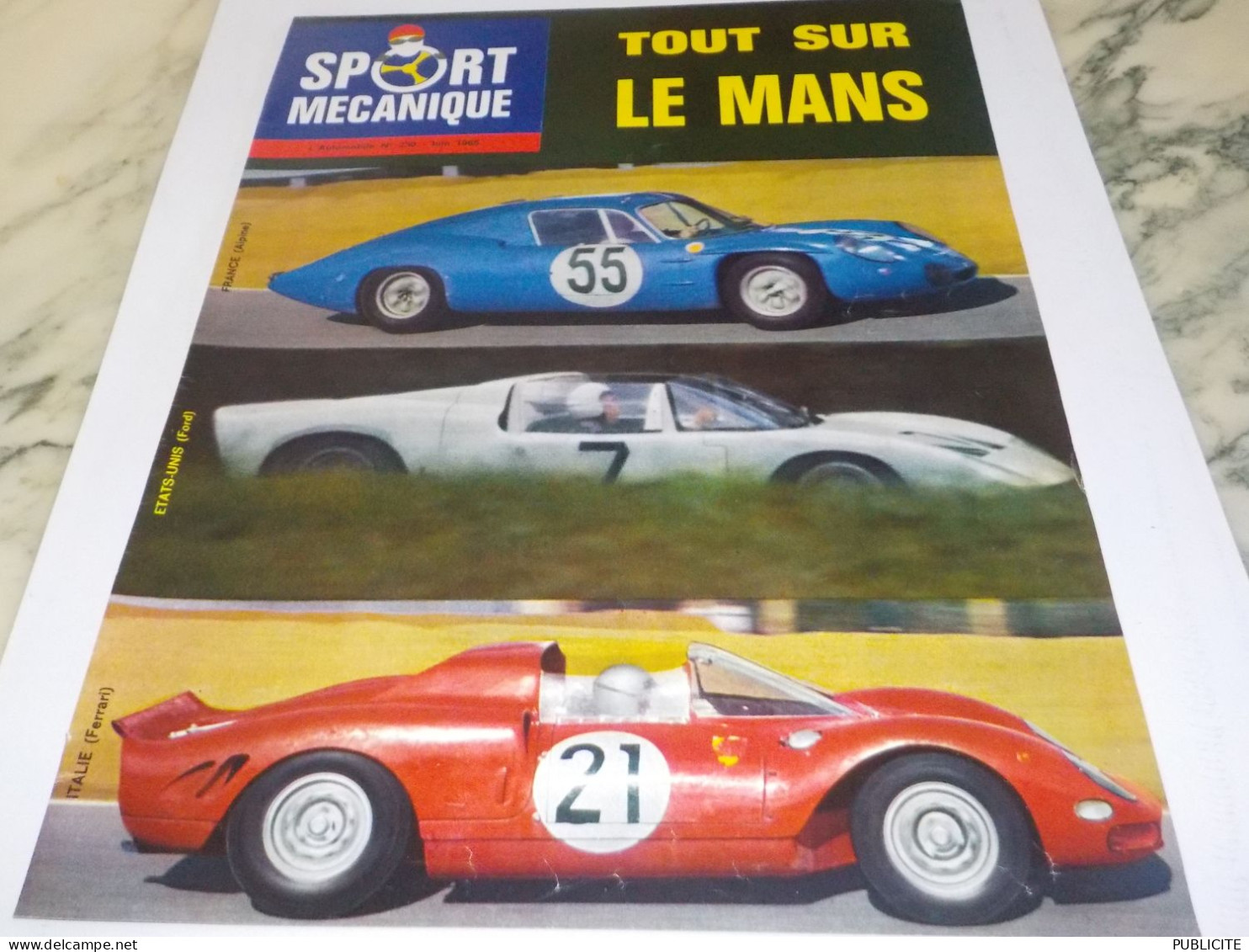 PHOTO ALPINE FORD FERRARI TOUT SUR LE MANS  1965 - Otros & Sin Clasificación