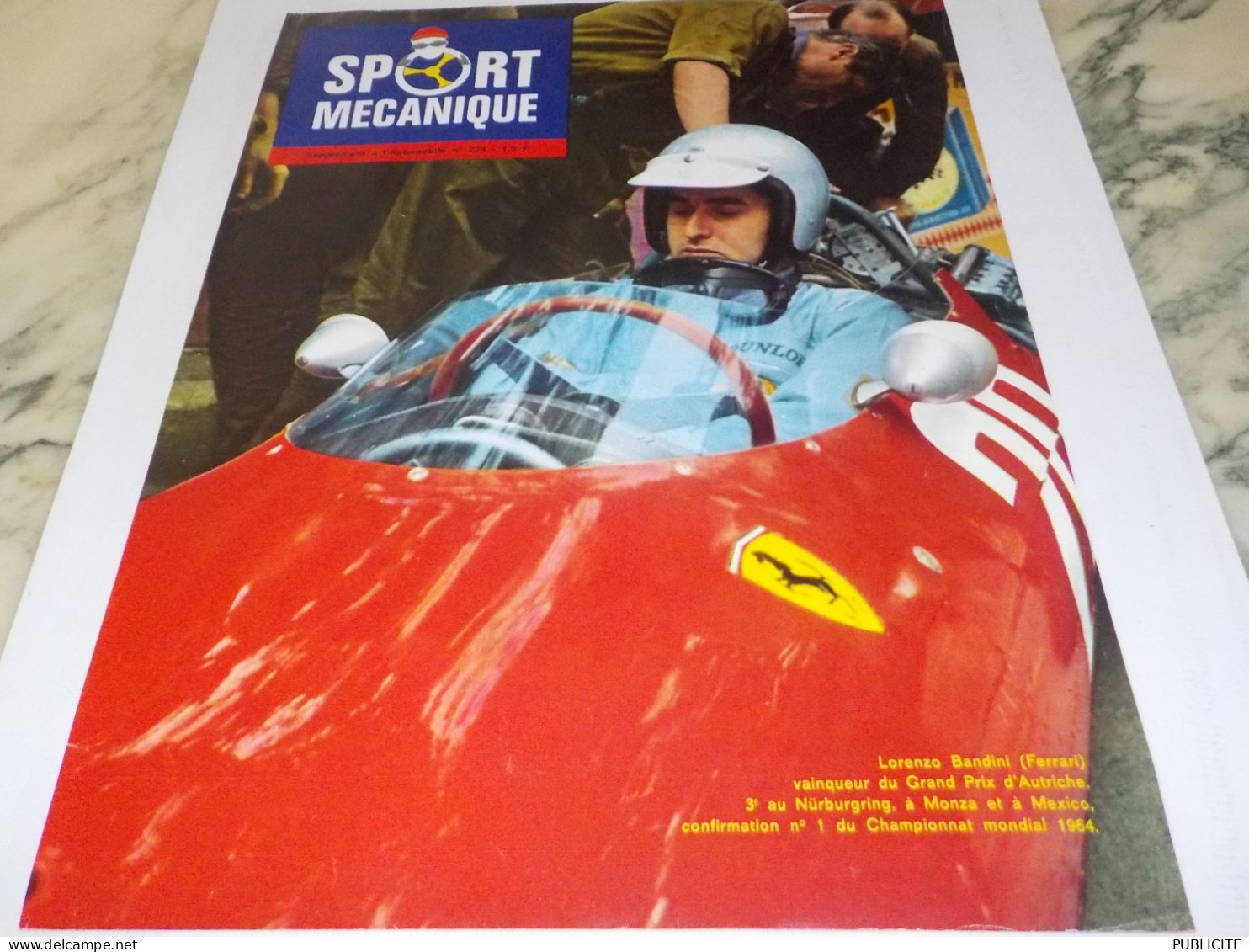 PHOTO  LORENZO BANDINI SUR FERRARI  1965 - Autres & Non Classés