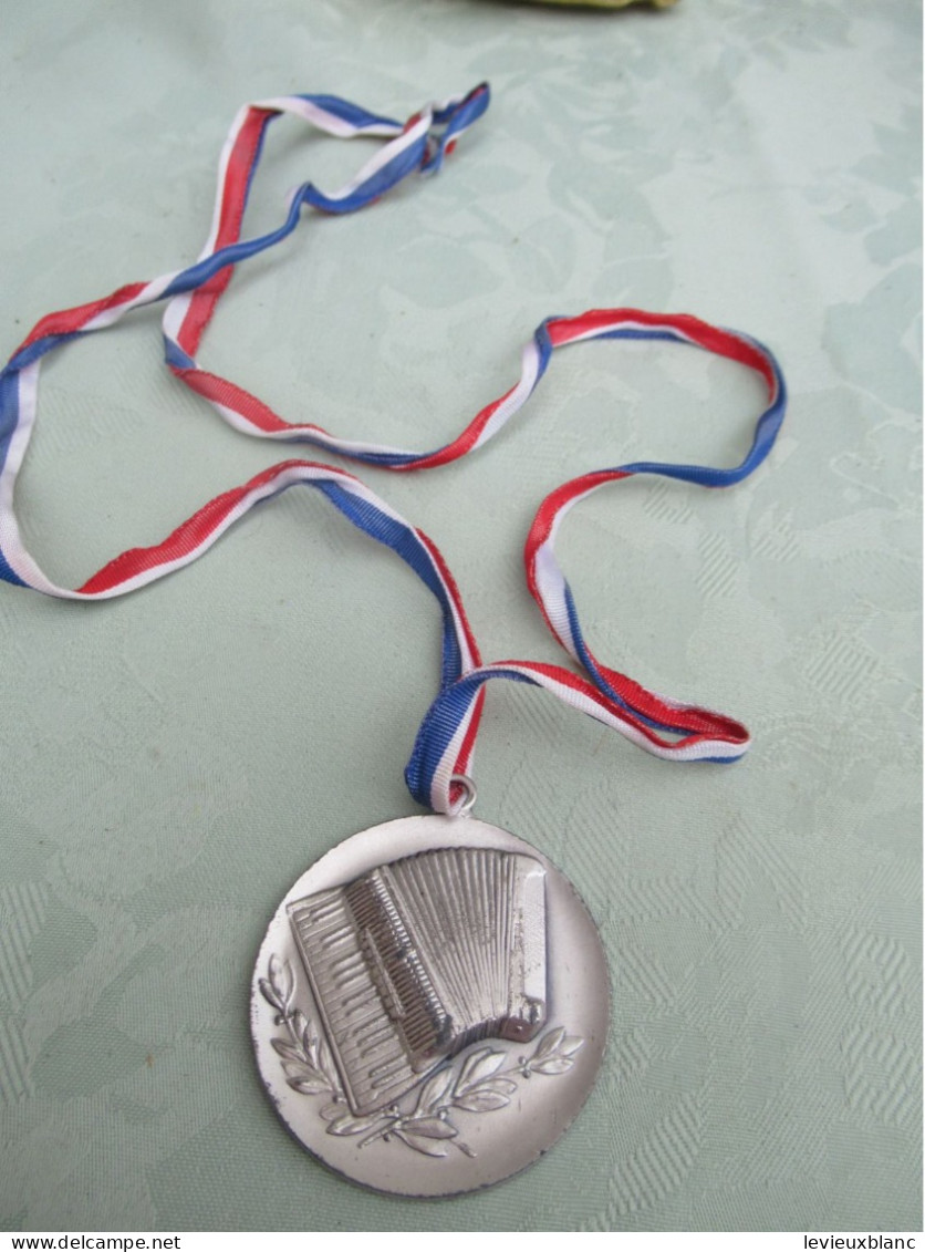 Grande Médaille De Musique/Bronze  Argenté / Accordéon Et Rameaux De Lauriers   /seconde Moitié Du  XXème  PART335 - Otros & Sin Clasificación