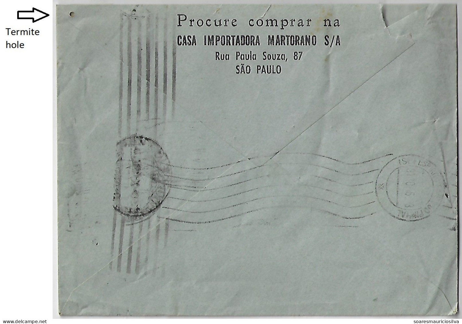 Brazil 1953 Importing House Martorano Cover Shipped In São Paulo 6 Definitive Stamp Electronic Sorting Mark Transorma DS - Covers & Documents