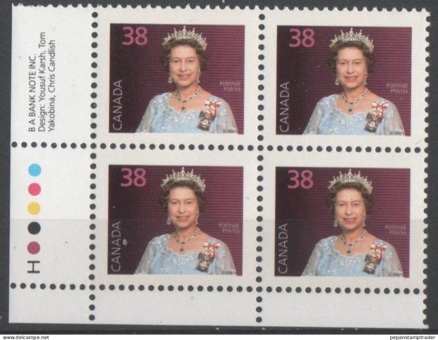 Canada - #1164a - MNH PB  Of 4 - Num. Planches & Inscriptions Marge