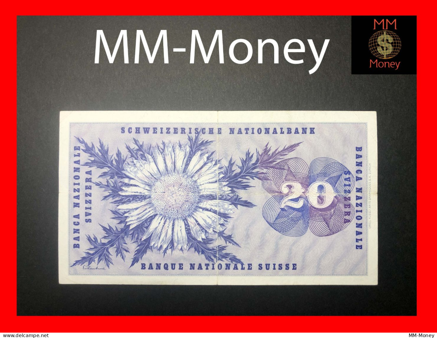 Switzerland  20 Francs   7.3.1973  P. 46    VF+ - Suiza