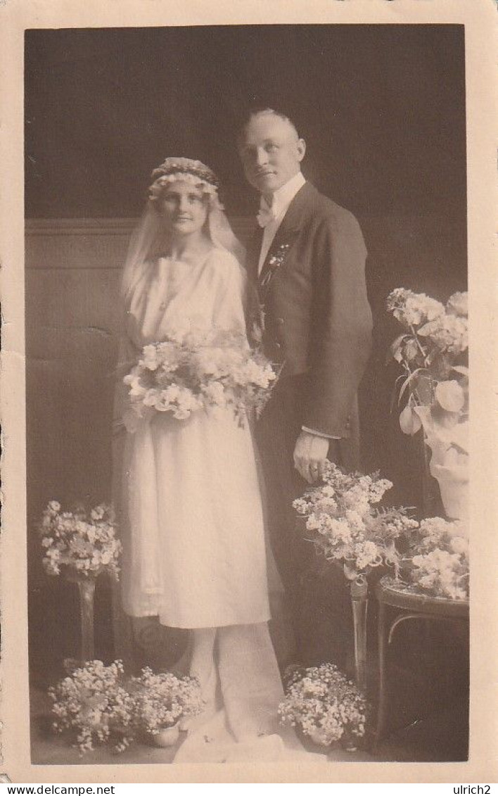 AK Foto Hochzeitspaar Hochzeit - 1922 (64883) - Noces