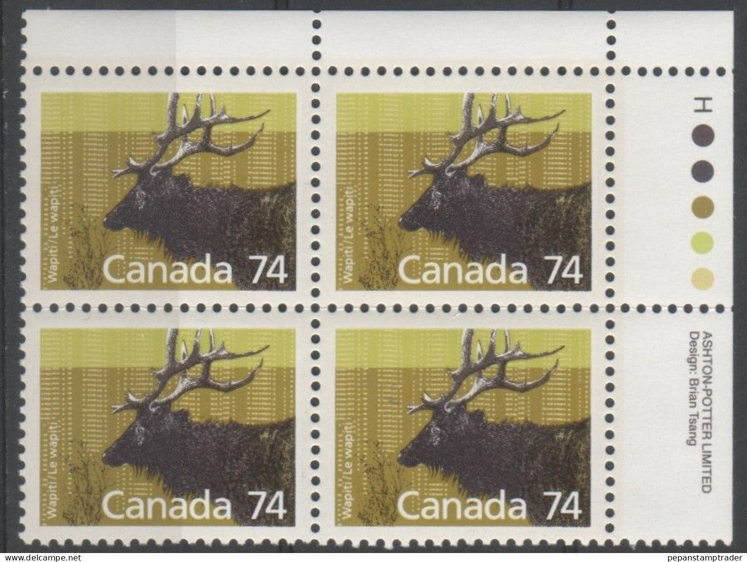 Canada - #1177 - MNH PB Of 4 - Numeri Di Tavola E Bordi Di Foglio