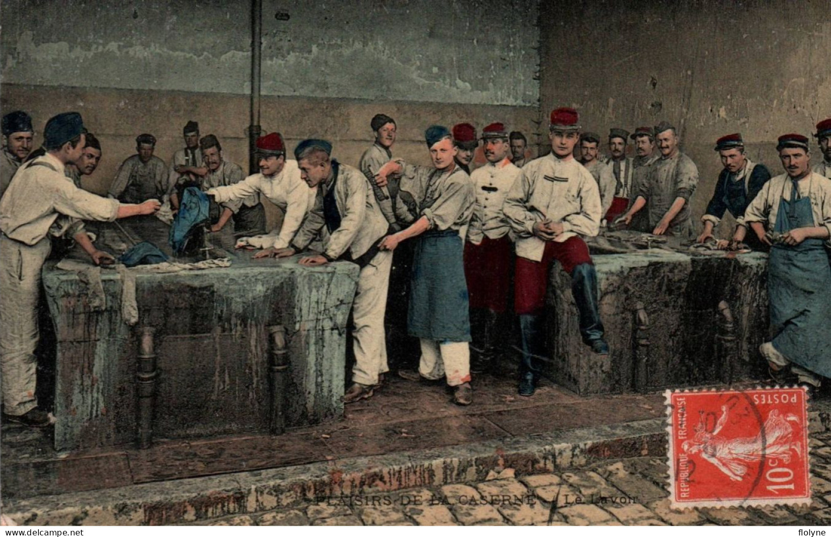 Militaria - Plaisirs De La Caserne - Le Lavoir - Soldats Régiment - Manovre