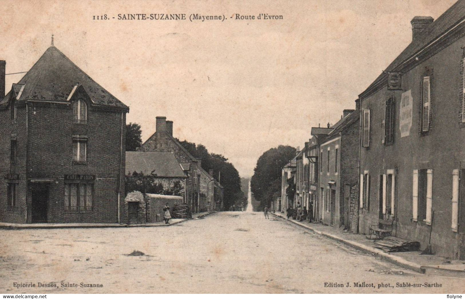 Sainte Suzanne - La Route D'évron - Café PARIS - Hôtel - Sainte Suzanne