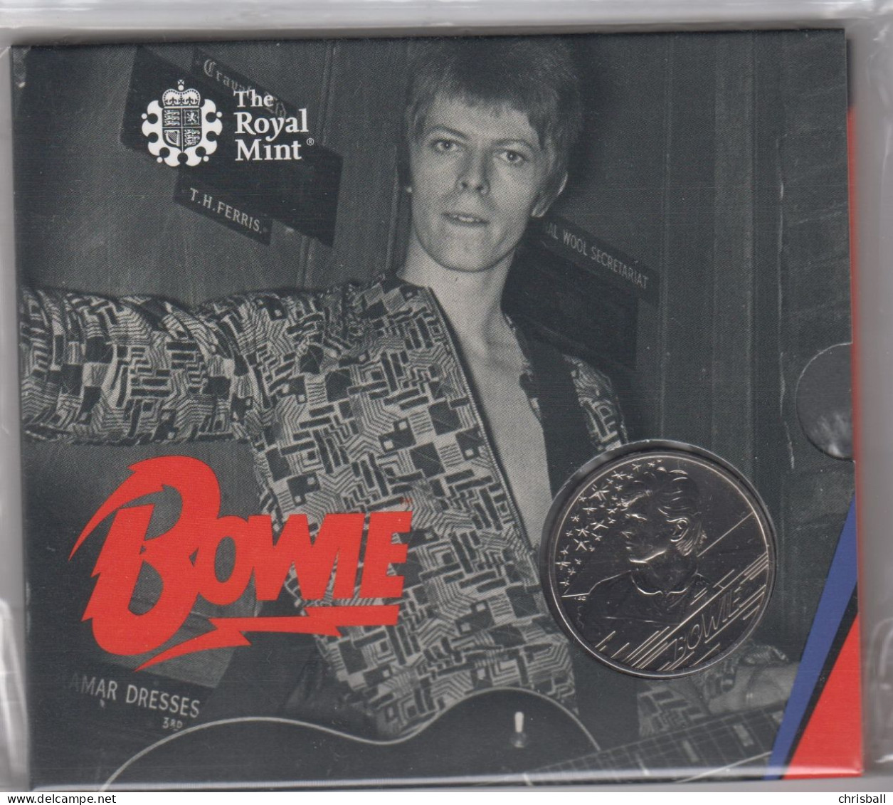 Great Britain UK £5 Five Pound Coin David Bowie - 2020 Royal Mint Pack - 5 Pounds