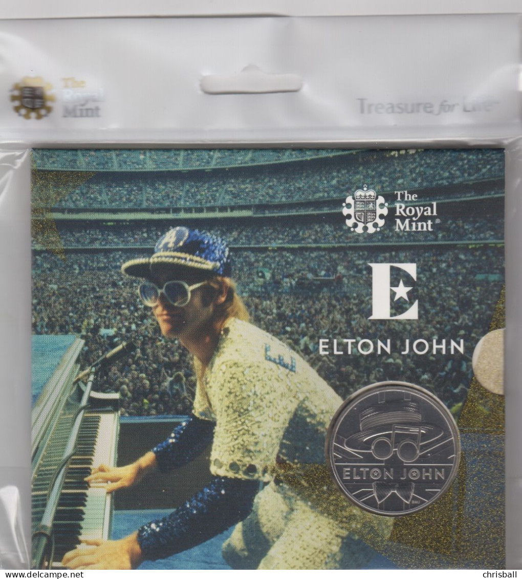 Great Britain UK £5 Five Pounds Coin Elton John - 2020 Royal Mint Pack - 5 Pond