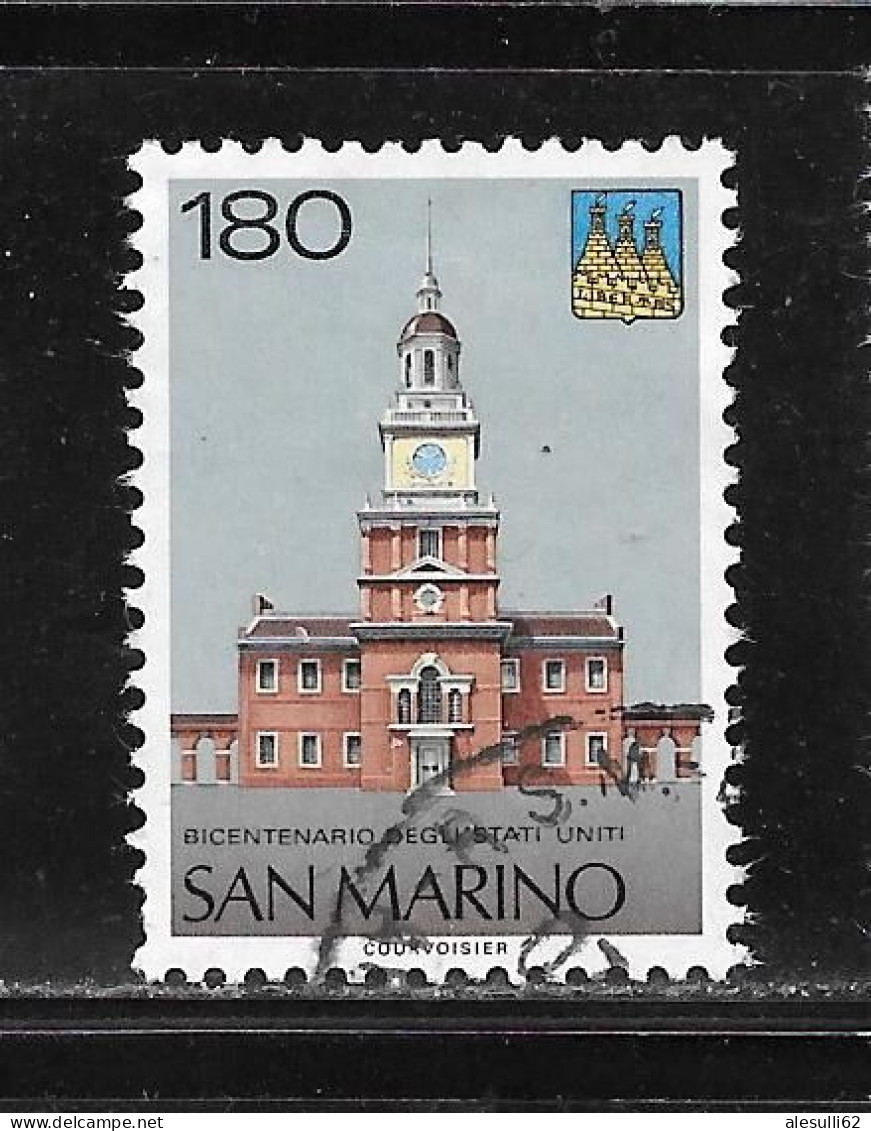 SAN MARINO Yv N. 965 U. N. 921 Anno 1976 Usato - Oblitérés