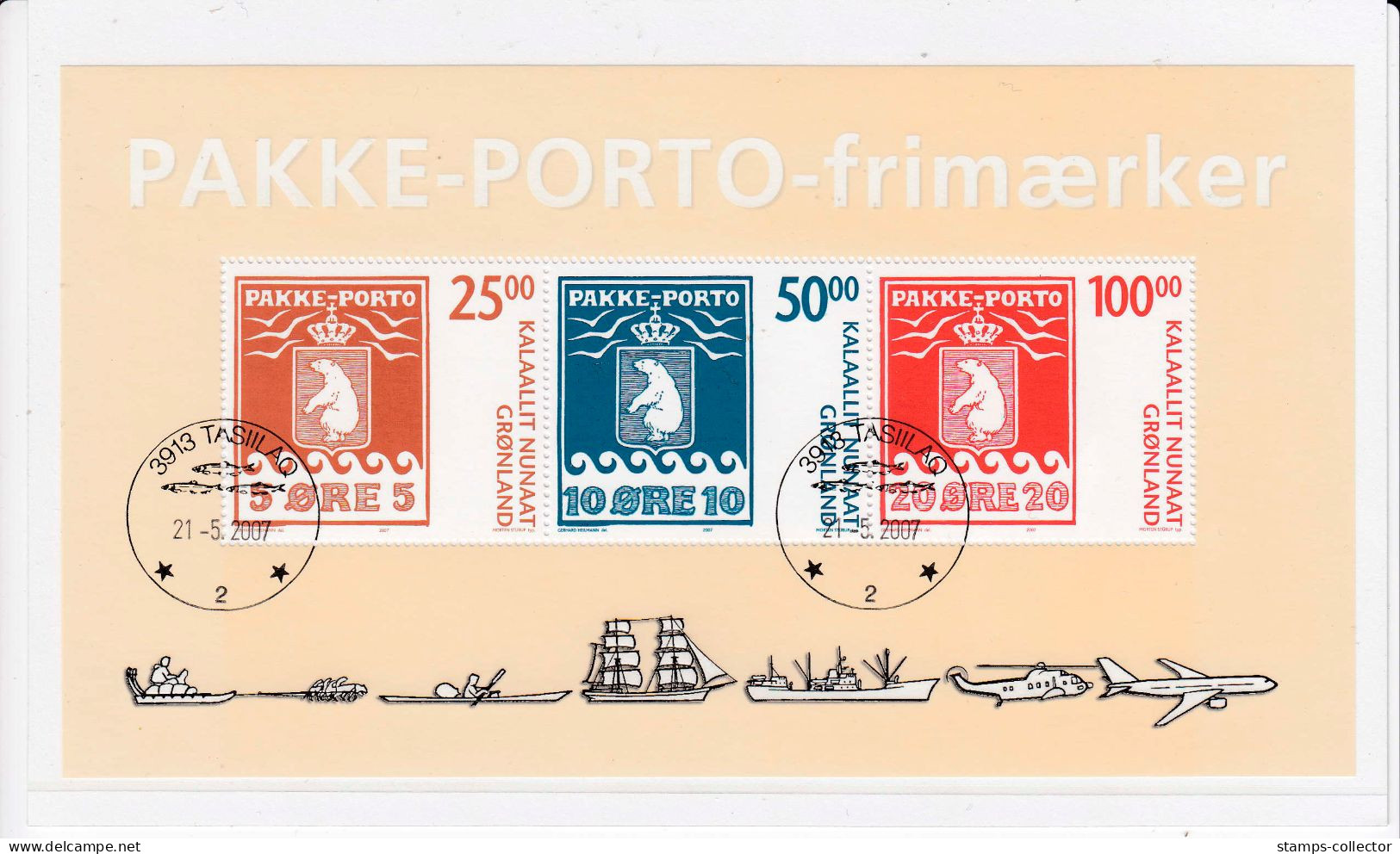 GREENLAND. 2007. PAKKE PORTO Miniblock. Nice Cancelled - Gebraucht