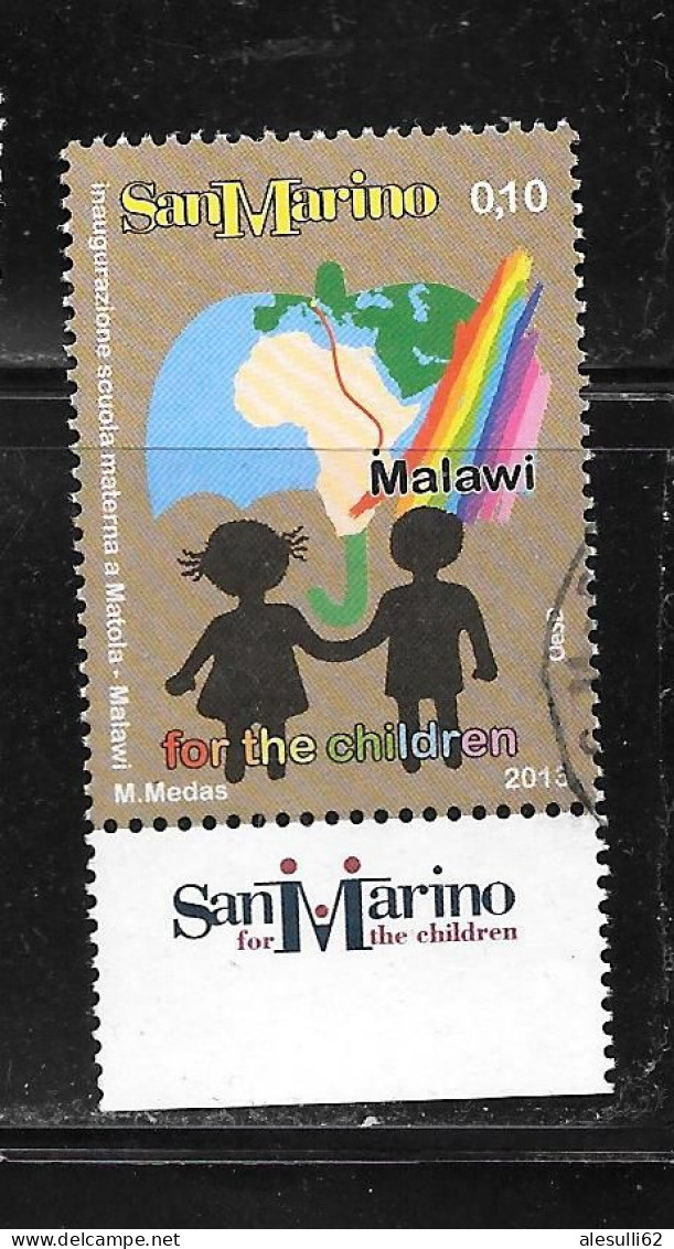 SAN MARINO  U. N. 2408 Inaugurazione Scuola A Matola In Malawi , Anno 2013 Usato - Used Stamps