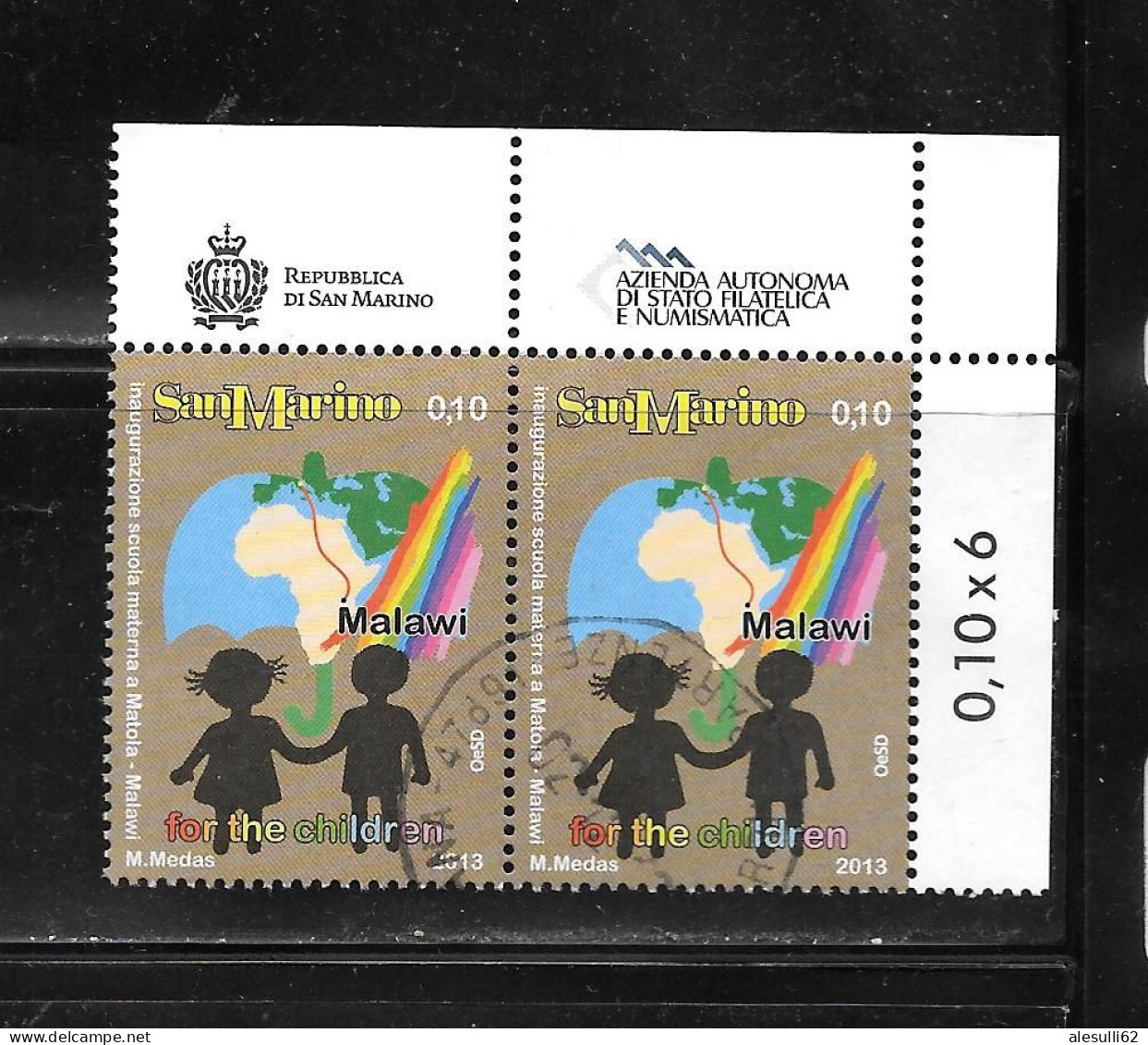 SAN MARINO  U. N. 2408 Inaugurazione Scuola A Matola In Malawi , Anno 2013 Usato - Used Stamps