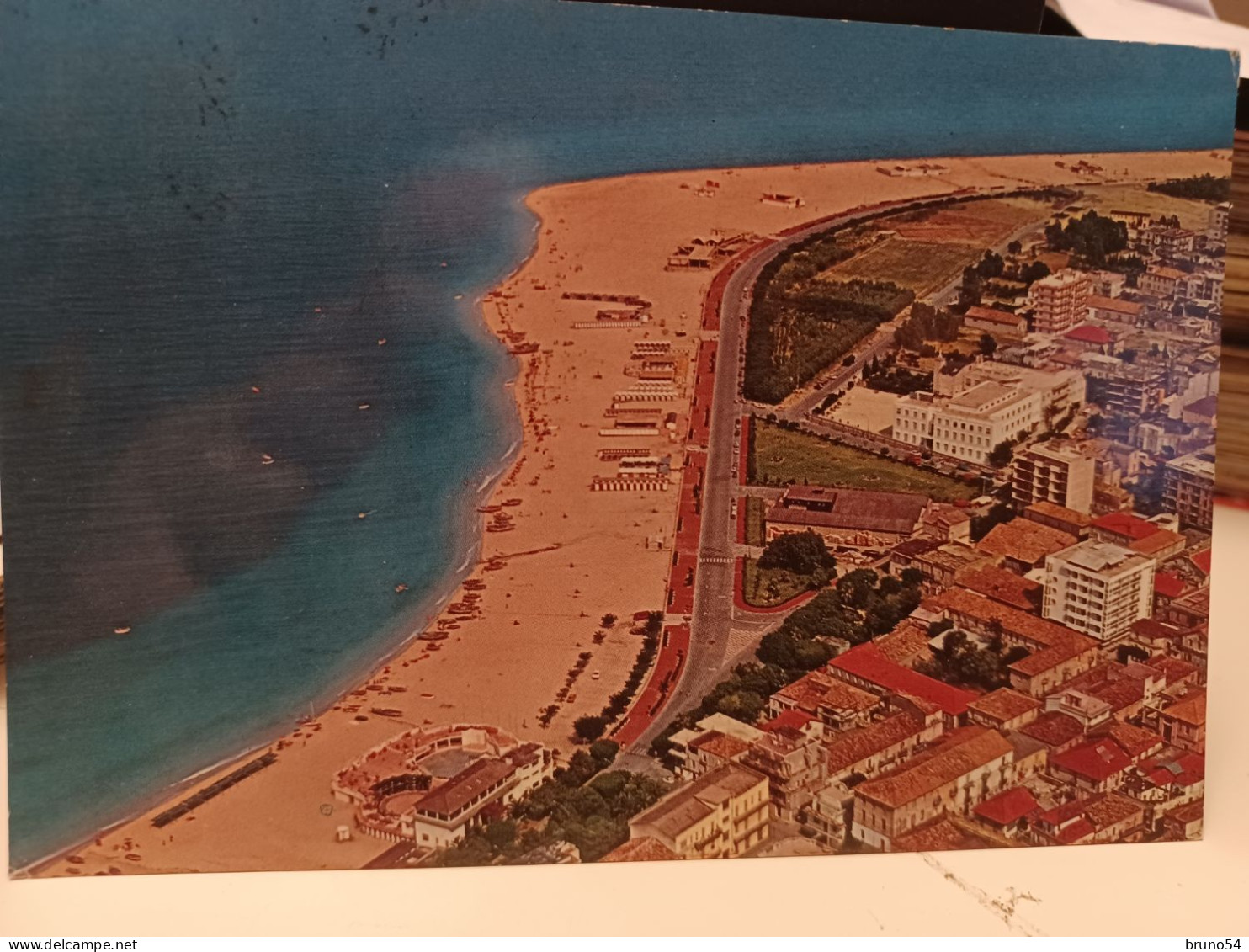 2 Cartoline Soverato Provincia Catanzaro , Lido E Lungomare , 1969, Spiaggia E Veduta Aerea - Catanzaro