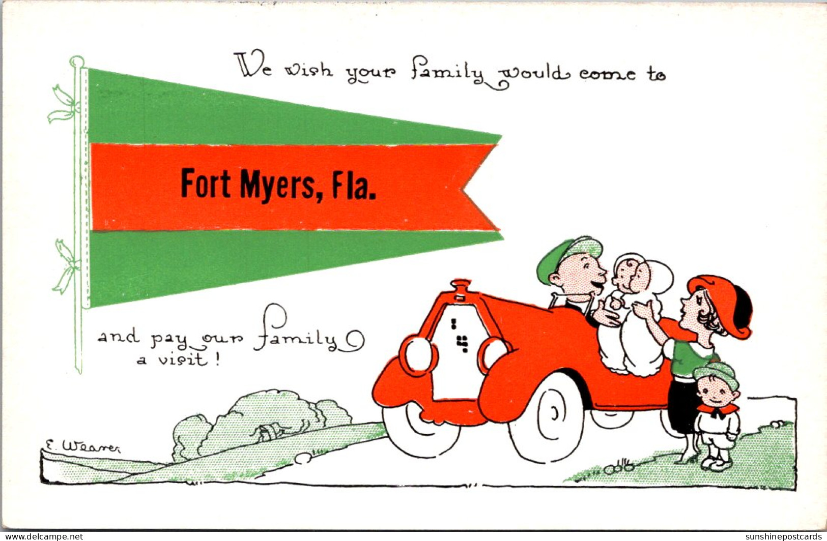 Florida Fort Myers Wish Your Family Would Come Pennant Series - Fort Myers