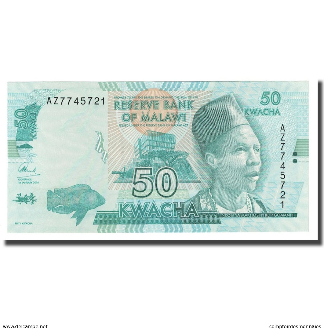 Billet, Malawi, 50 Kwacha, 2016, 2016-01-01, KM:58, NEUF - Malawi