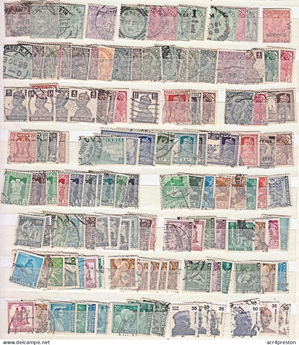 B0008 INDIA,  Small Lot Of 200+ Used India  - Collections, Lots & Series