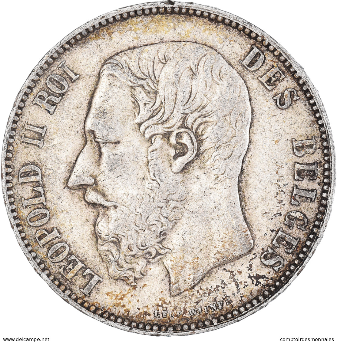 Monnaie, Belgique, Leopold II, 5 Francs, 5 Frank, 1873, TB+, Argent, KM:24 - 5 Frank