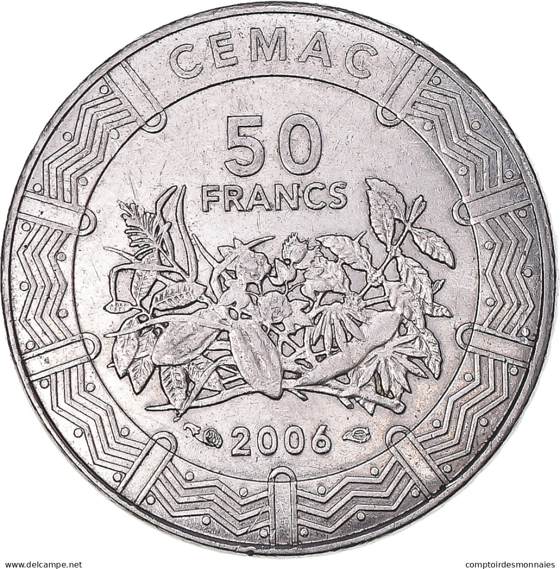 Monnaie, États De L'Afrique Centrale, 50 Francs, 2006 - República Centroafricana
