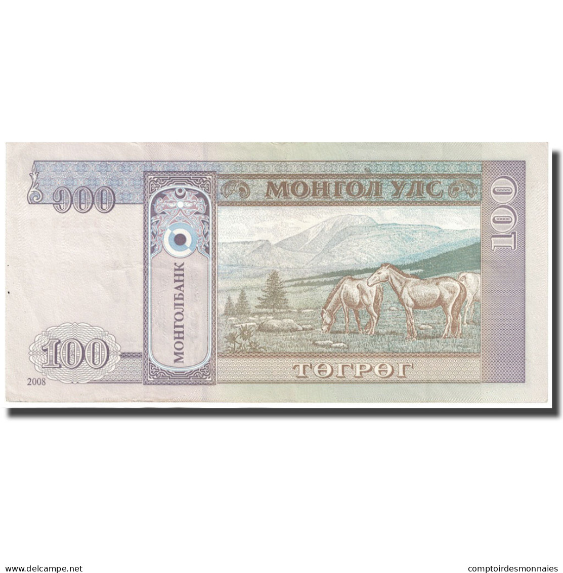 Billet, Mongolie, 100 Tugrik, 2008, KM:65b, TB - Mongolie