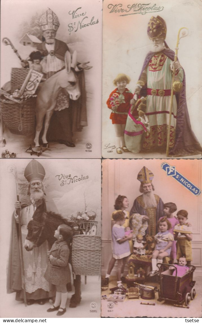 St Nicolas / Sinterklaas / Santa Claus / Kerstman - Lot De 21 Cartes Postales , Toutes époques - Nikolaus