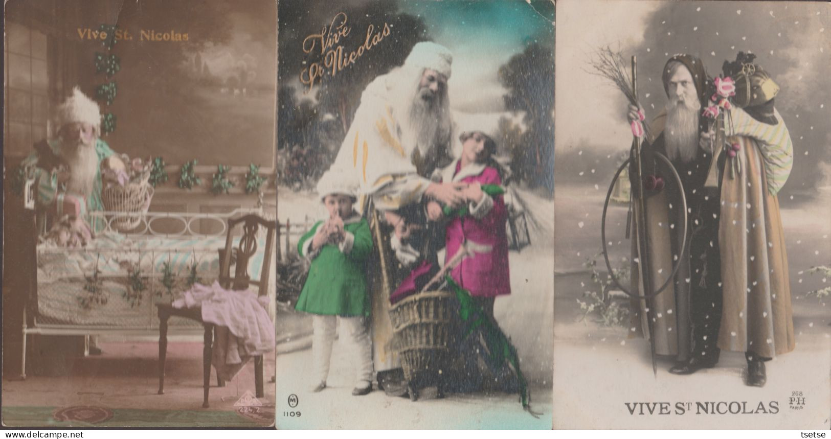 St Nicolas / Sinterklaas / Santa Claus / Kerstman - Lot De 21 Cartes Postales , Toutes époques - San Nicolás