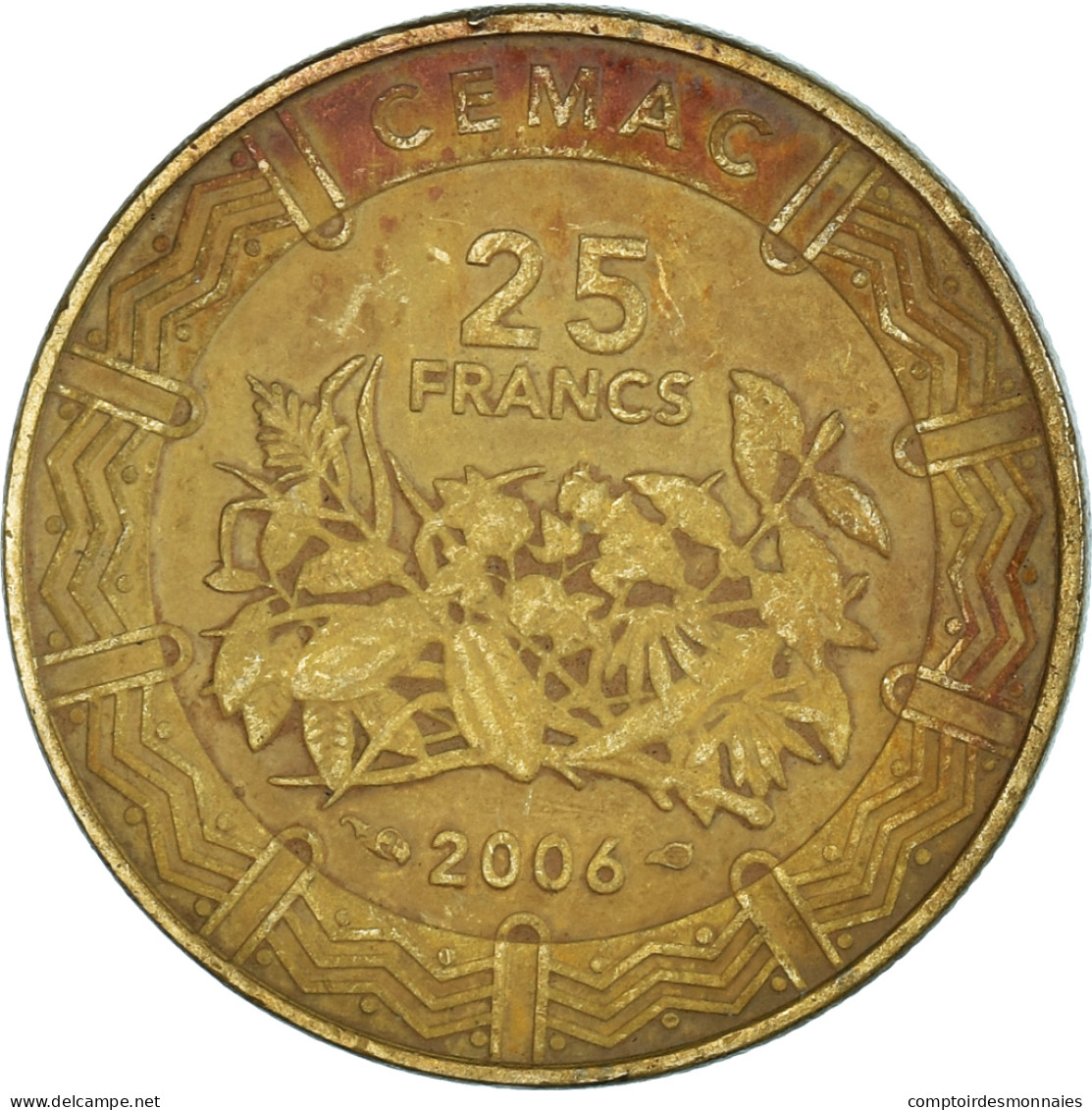 Monnaie, États De L'Afrique Centrale, 25 Francs, 2006 - Central African Republic