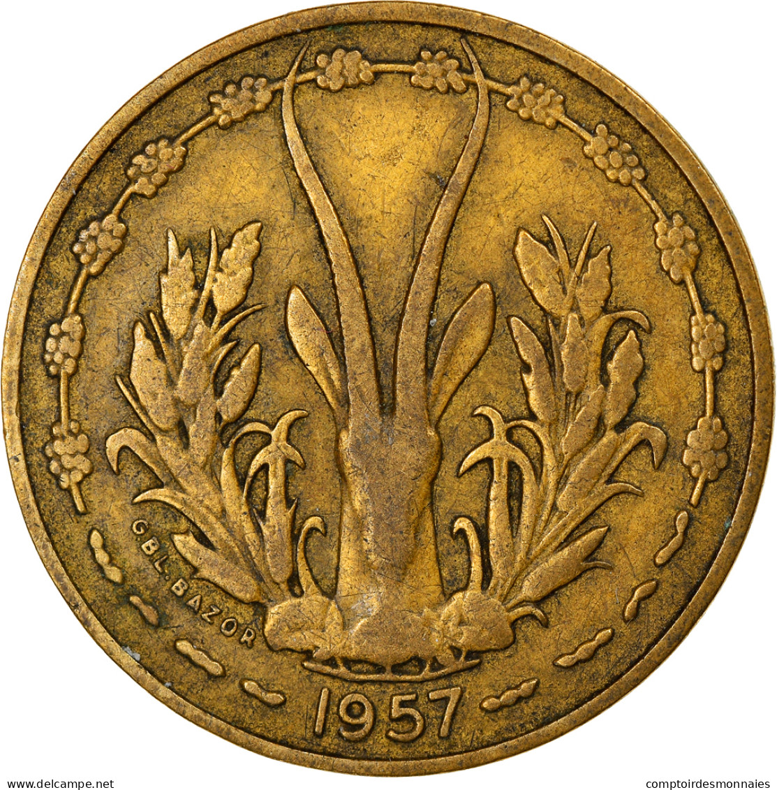 Monnaie, French West Africa, 10 Francs, 1957, TB+, Aluminum-Bronze, KM:8 - Togo