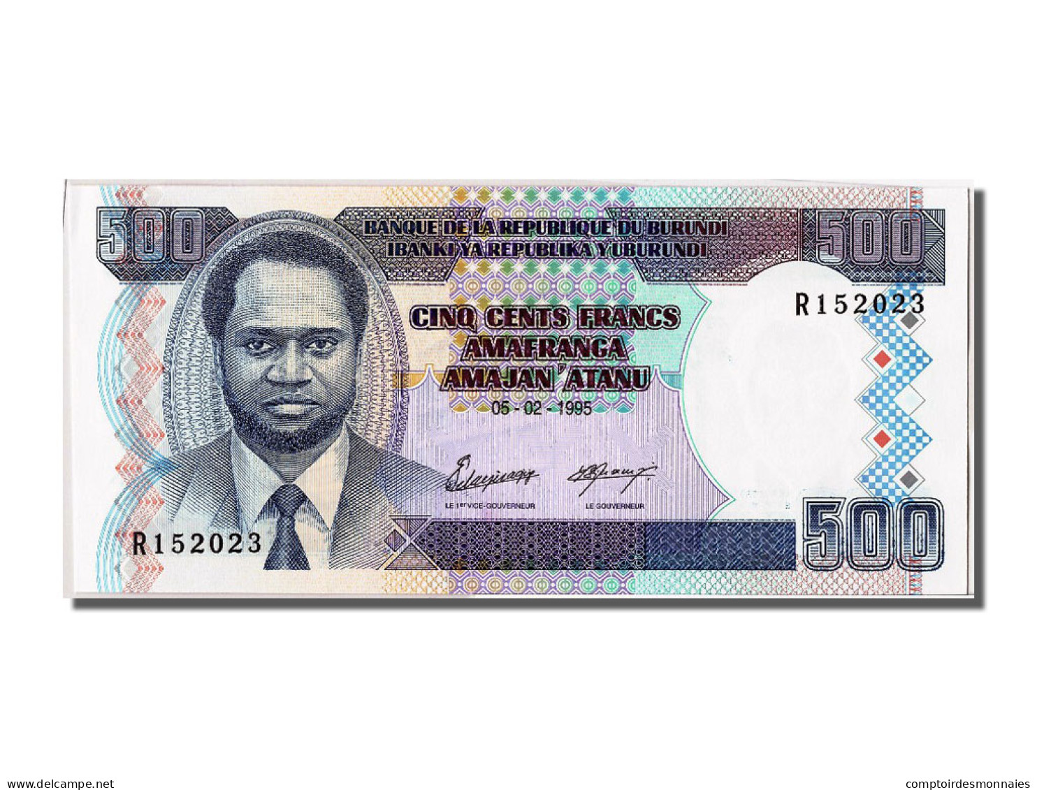 Billet, Burundi, 500 Francs, 1995, 1995-02-05, NEUF - Burundi