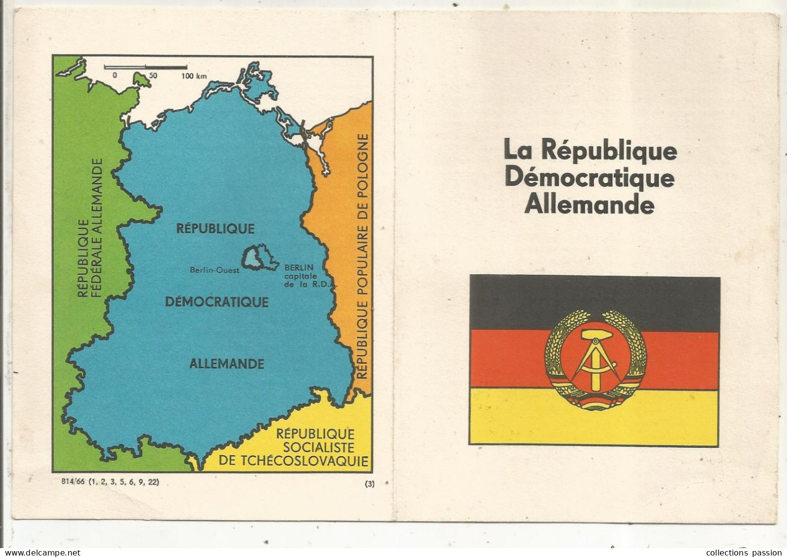 Image Illustrée 4 Pages, LA REPUBLIQUE DEMOCRATIQUE ALLEMANDE, 2 Scans - Aardrijkskunde