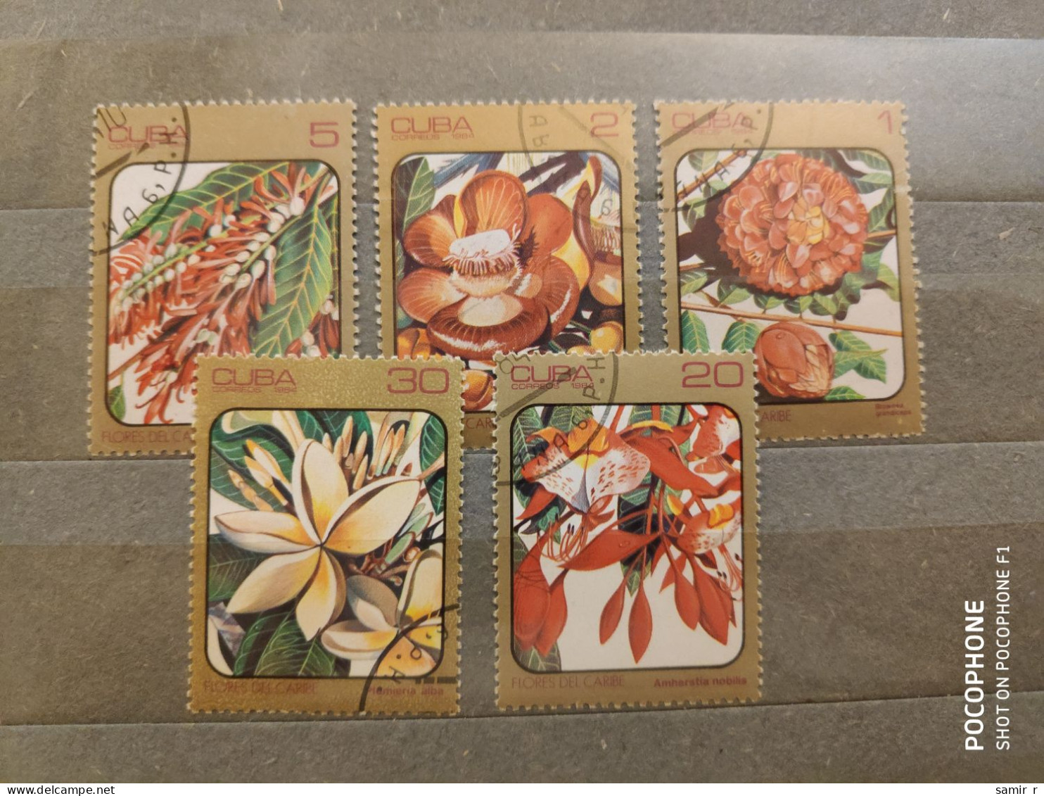 Cuba Flowers (F17) - Used Stamps