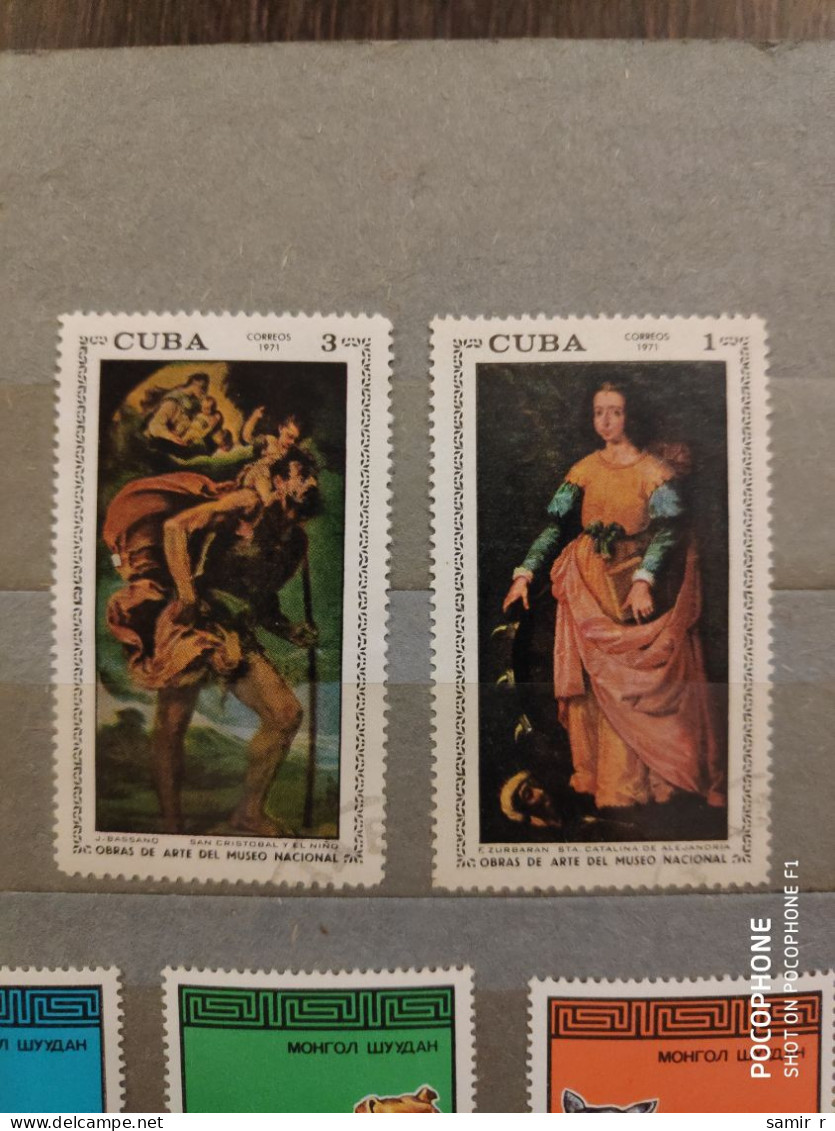 1971 Cuba Paintings (F17) - Oblitérés