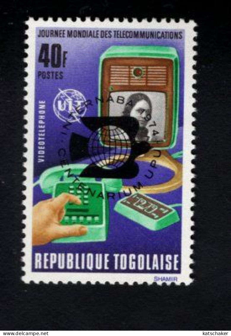 1819864695 1974 (XX)  SCOTT 880 POSTFRIS MINT NEVER HINGED - 4TH WORLD TELECOMMUNICATIONS DAY OVERPRINTED IN BLACK - Togo (1960-...)