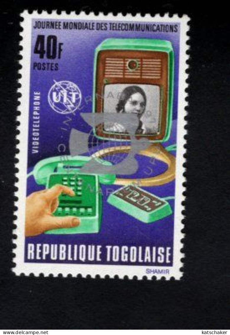 1819864911 1974 (XX)  SCOTT 880 POSTFRIS MINT NEVER HINGED - 4TH WORLD TELECOMMUNICATIONS DAY OVERPRINTED IN SILVER - Togo (1960-...)