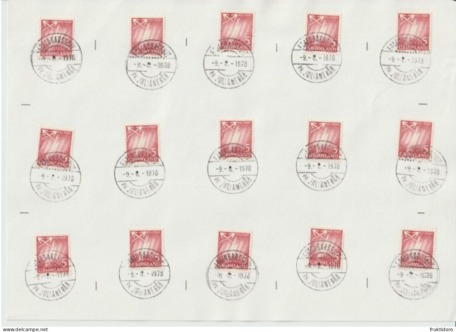 Greenland Mi 48 Northern Lights - Aurora Borealis Postmarks From Post Offices Collection - Verzamelingen & Reeksen