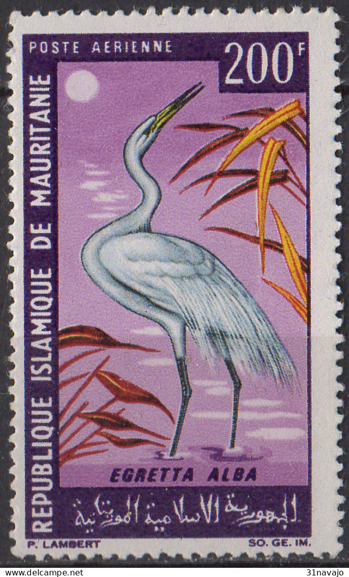 MAURITANIE - Oiseau 1967 200F - Mauritanie (1960-...)
