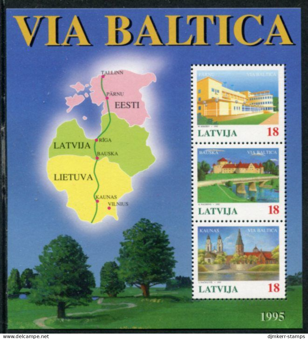 LATVIA  1995 Baltic Highway Block MNH / **.  Michel Block 5 - Letland